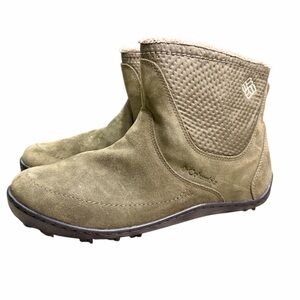 Columbia Omni Grip Women's Green Slip On Winter Boots - Sz 10.5